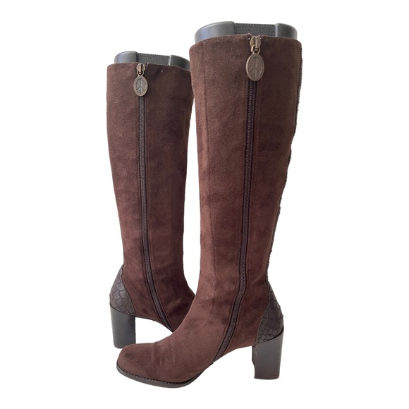 Donald J Pliner Suede Brown boots Women's Size 5 M - Picture 2 of 10